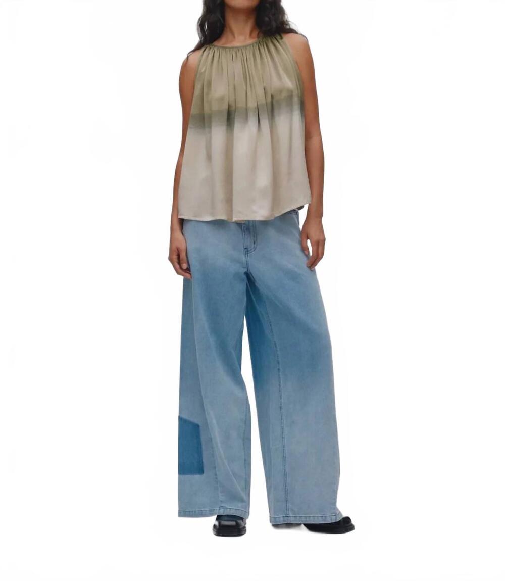 NEW RABENS SALONER lane wide leg pants in light blue